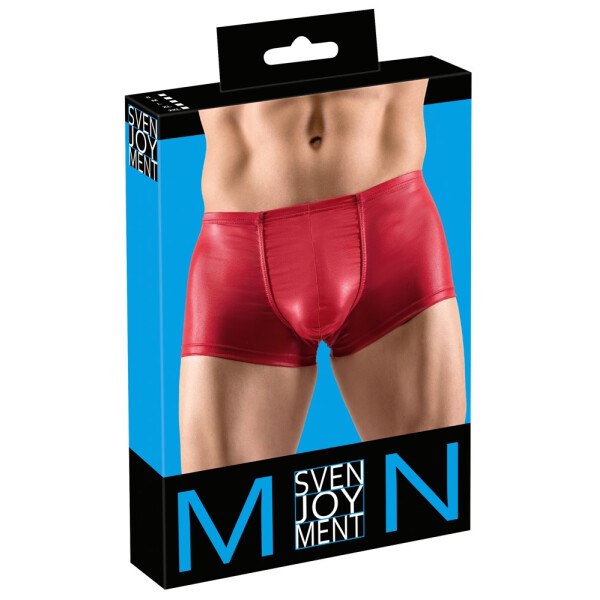 Pants im knallroten Glanzlook