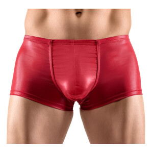 Pants im knallroten Glanzlook