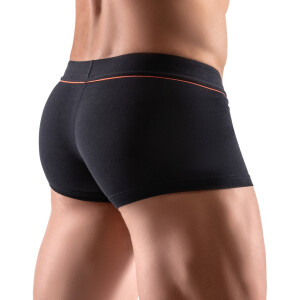 Schwarze enge Pants mit doppellagigem Beutel