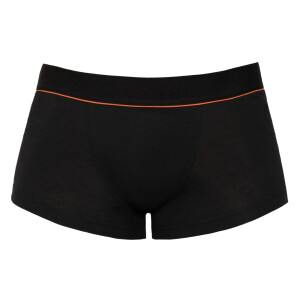 Schwarze enge Pants mit doppellagigem Beutel