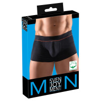 Schwarze enge Pants mit doppellagigem Beutel