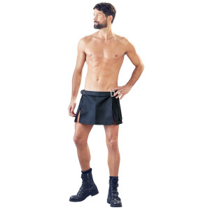 Herren Rock im Gladiator-Style mit Tasche - Schwarz