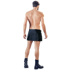 Herren Rock im Gladiator-Style mit Tasche - Schwarz