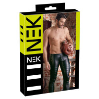 Herren Hose im Biker-Style aus Mattlook - Schwarz