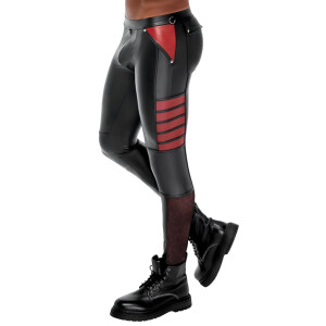 Herren Hose Schwarz/Rot