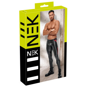 Herren Hose Schwarz/Rot S