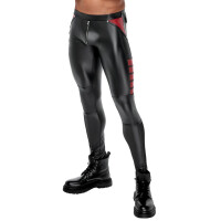 Herren Hose Schwarz/Rot S