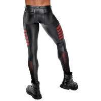 Herren Hose Schwarz/Rot S