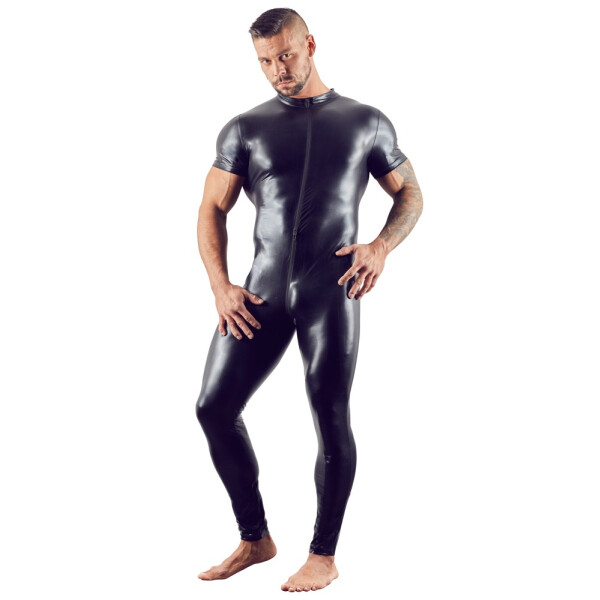 Herren Overall aus Wetlook - Kurzarm - Schwarz - Bis Größe 3XL