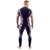 Wetlook-Overall mit langem Bein & kurzem Arm – Reißverschluss bis über den Po
