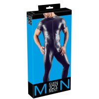 Wetlook-Overall mit langem Bein & kurzem Arm – Reißverschluss bis über den Po