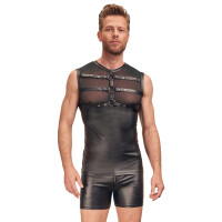 Herren Top im Mattlook mit Powernet - Schwarz