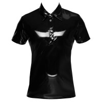 Lack-Poloshirt mit halbem Arm - Elastisch