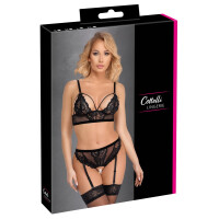 Bralette und Straps-Slip ouvert im Set