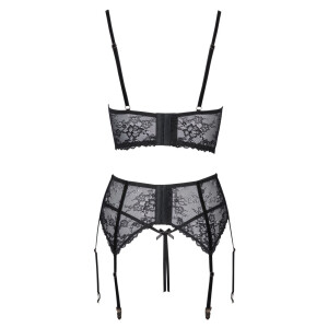 Hebe BH-Set mit Kette - Schwarz
