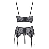 Hebe BH-Set mit Kette - Schwarz