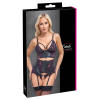 Strapshemd & String ouvert im Set mit LILA Spitzen