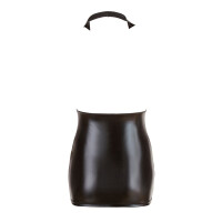 Sexy Neckholder-Kleid in Glanz-Optik - Tiefes Dekolleté & Freier Rücken - Schwarz