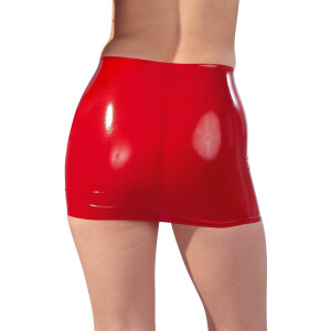 Latex Minirock - Kurz und eng geschnitten - Rot