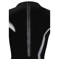 Damen Body aus Latex mit Reißverschluss - Langarm - Schwarz
