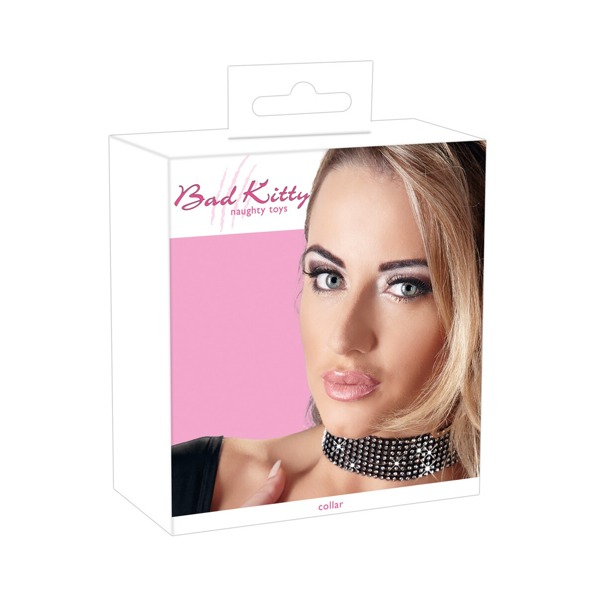 Bad Kitty Halsband mit Strass - Schwarz