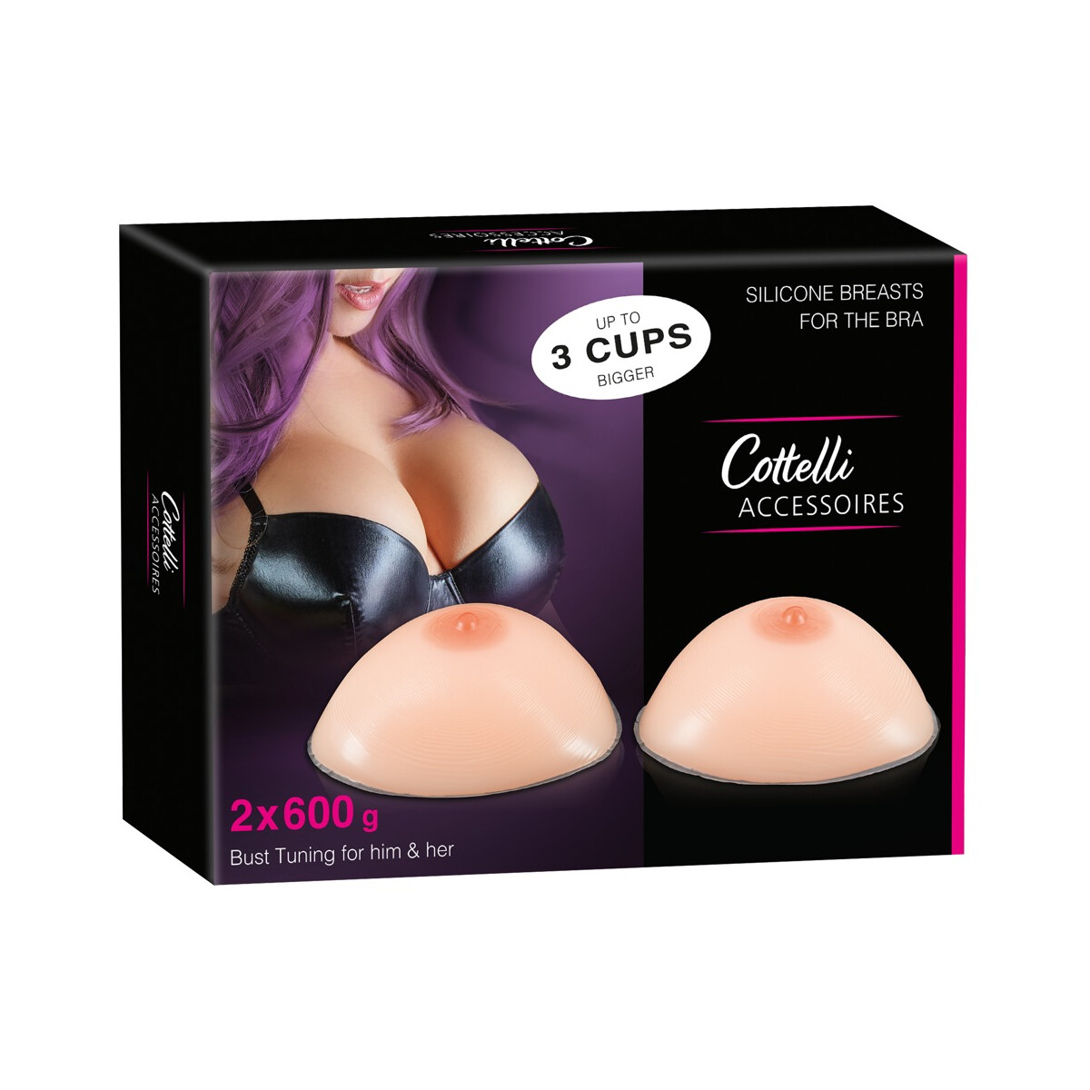 Silikonbrüste - Silikon-Pads mit Nippel - 600 g - 1 Paa
