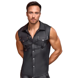 Herren Shirt In Mattlook - Schwarz