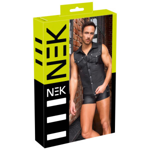 Herren Shirt In Mattlook - Schwarz