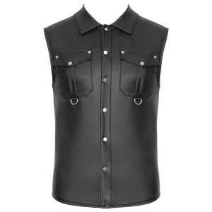 Herren Shirt In Mattlook - Schwarz