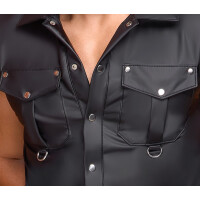Herren Shirt In Mattlook - Schwarz