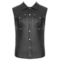 Herren Shirt In Mattlook - Schwarz