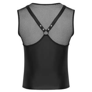 Herren Shirt  im Brustharness-Style - Schwarz