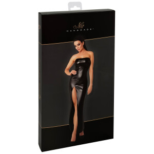 Noir Diva - Langes Tube-Kleid im Powerwetlook