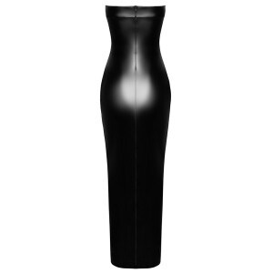 Noir Diva - Langes Tube-Kleid im Powerwetlook