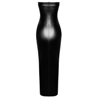 Noir Diva - Langes Tube-Kleid im Powerwetlook