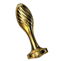 Analplug Birne - Golden mit Dekoperle