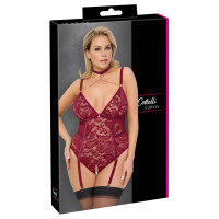 Straps-Body ouvert mit Halsband "ROT"