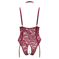 Straps-Body ouvert mit Halsband "ROT"