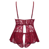 Babydoll und Slip ouvert "ROT"