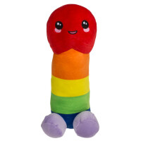 Plüsch-Penis Regenbogen 30 cm