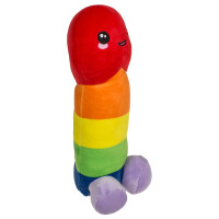 Plüsch-Penis Regenbogen 30 cm
