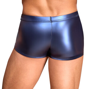 Enge betonende Hose im Metallic-Mattlook mit Powernet und Nieten-Riemen