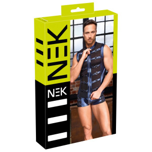 Freizeits Shirt im Metallic-Mattlook mit Nietenriemen von NEK