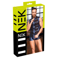 Freizeits Shirt im Metallic-Mattlook mit Nietenriemen von NEK