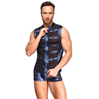 Freizeits Shirt im Metallic-Mattlook mit Nietenriemen von NEK