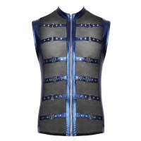 Freizeits Shirt im Metallic-Mattlook mit Nietenriemen von NEK
