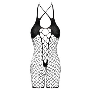 Netz-Body ouvert mit kurzem Bein Jumpsuit - Fantasy