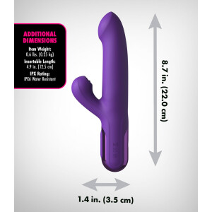 Fantasy For Her Super Sonix Thruster - Rabbitvibrator mit Stoß- & Leck-Funktion