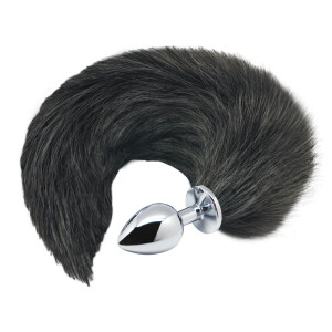 Alive Black&White Fox Tail - Analplug