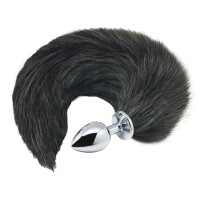 Alive Black&White Fox Tail - Analplug